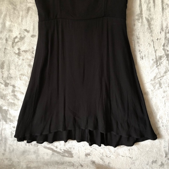 Adam Levine Mini Black Dress Size L Flowy A-Line Flare Whimsigoth Feminine - Picture 4 of 14
